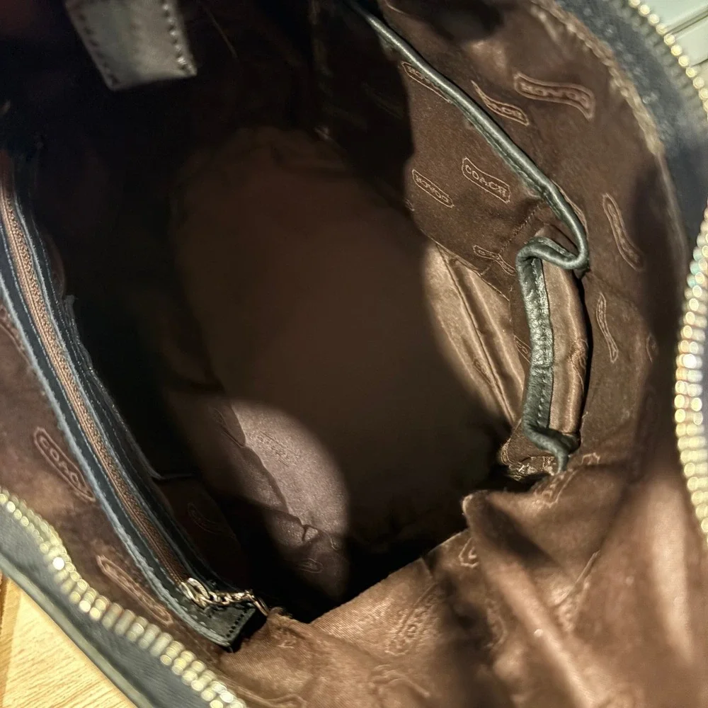 Coach Black Leather Legacy Hobo Shoulder Bag Handbag 9823 Shoulder Bag